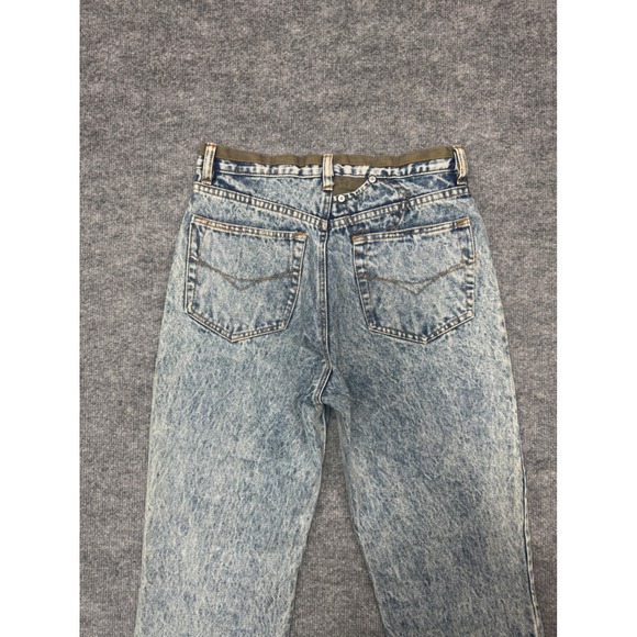 Vintage Jordache Acid Wash Jeans Women 32 High Rise Straight Leg Blue Denim 80s - Picture 10 of 12